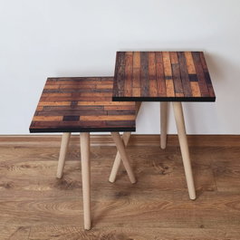 Hanah Home Mesa Nido de 2 Piezas - Marrón